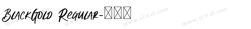 BlackGold Regular字体转换